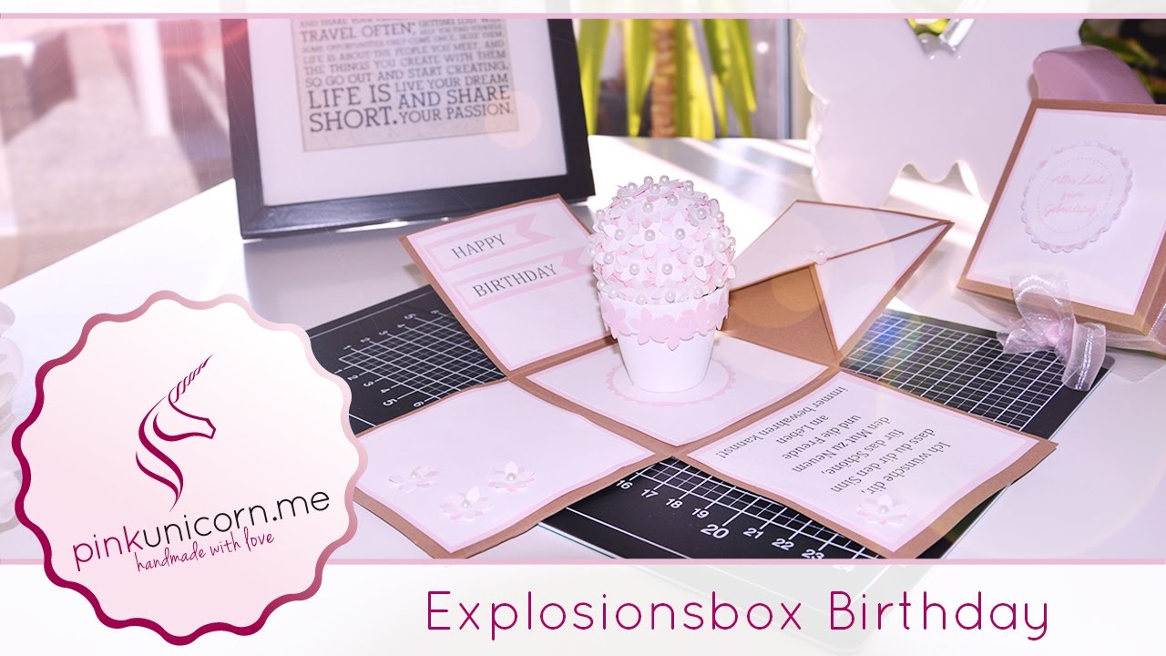 Explosionsbox basteln | Geburtstagsgeschenk | DIY Bastelideen | Anleitung | PinkUnicorn.me