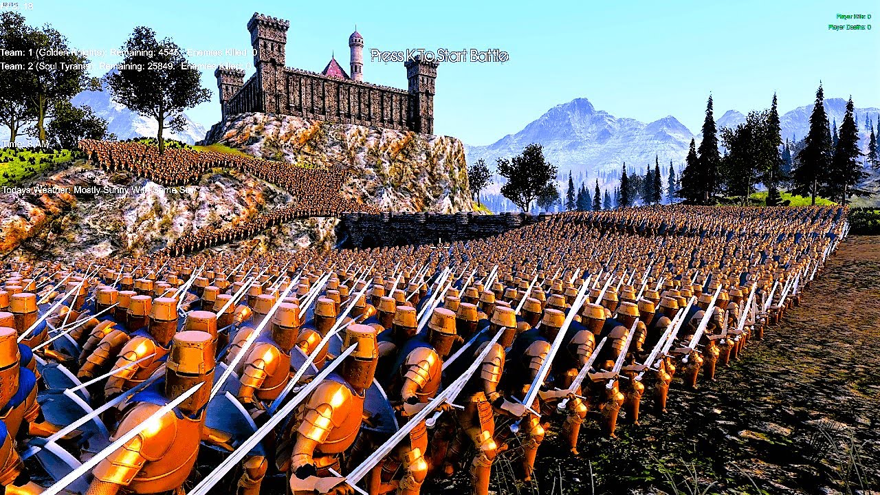 KNIGHTS EPIC BATTLE to Protect Castle UNDER SIEGE - Ultimate Epic Battle Simulator UEBS