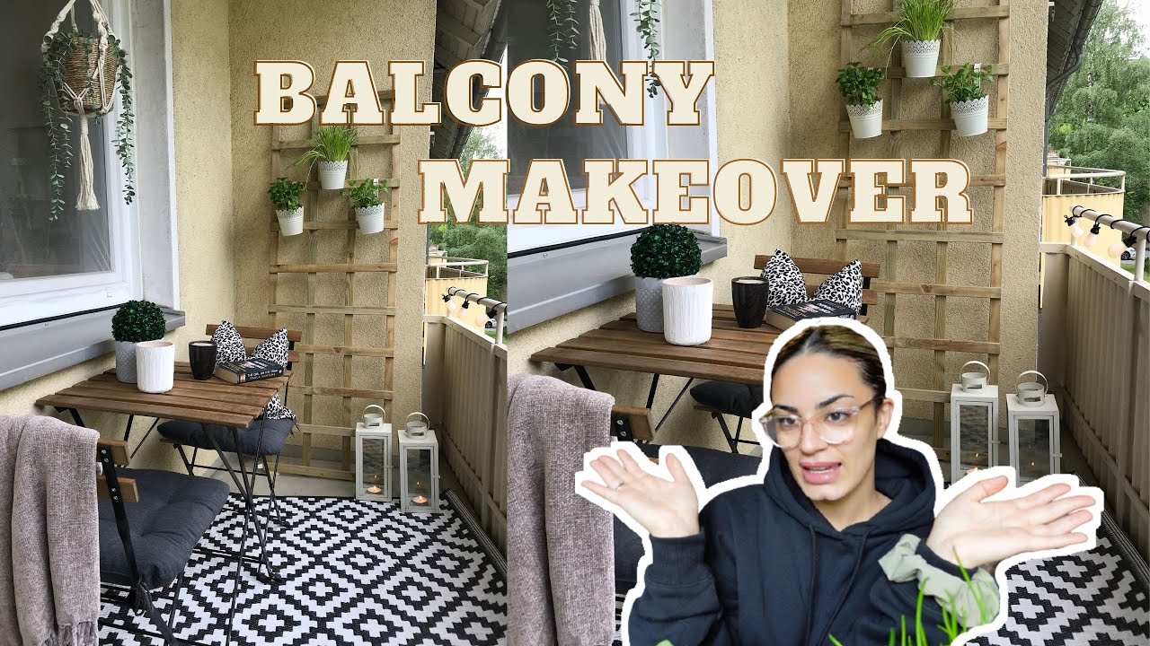 BALCONY MAKEOVER | SMALL BALCONY, RENTER FRIENDLY !