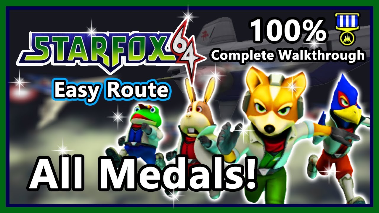 Star Fox 64 (N64) — Вступление и 100% полное прохождение | Легкий маршрут | Все медали!