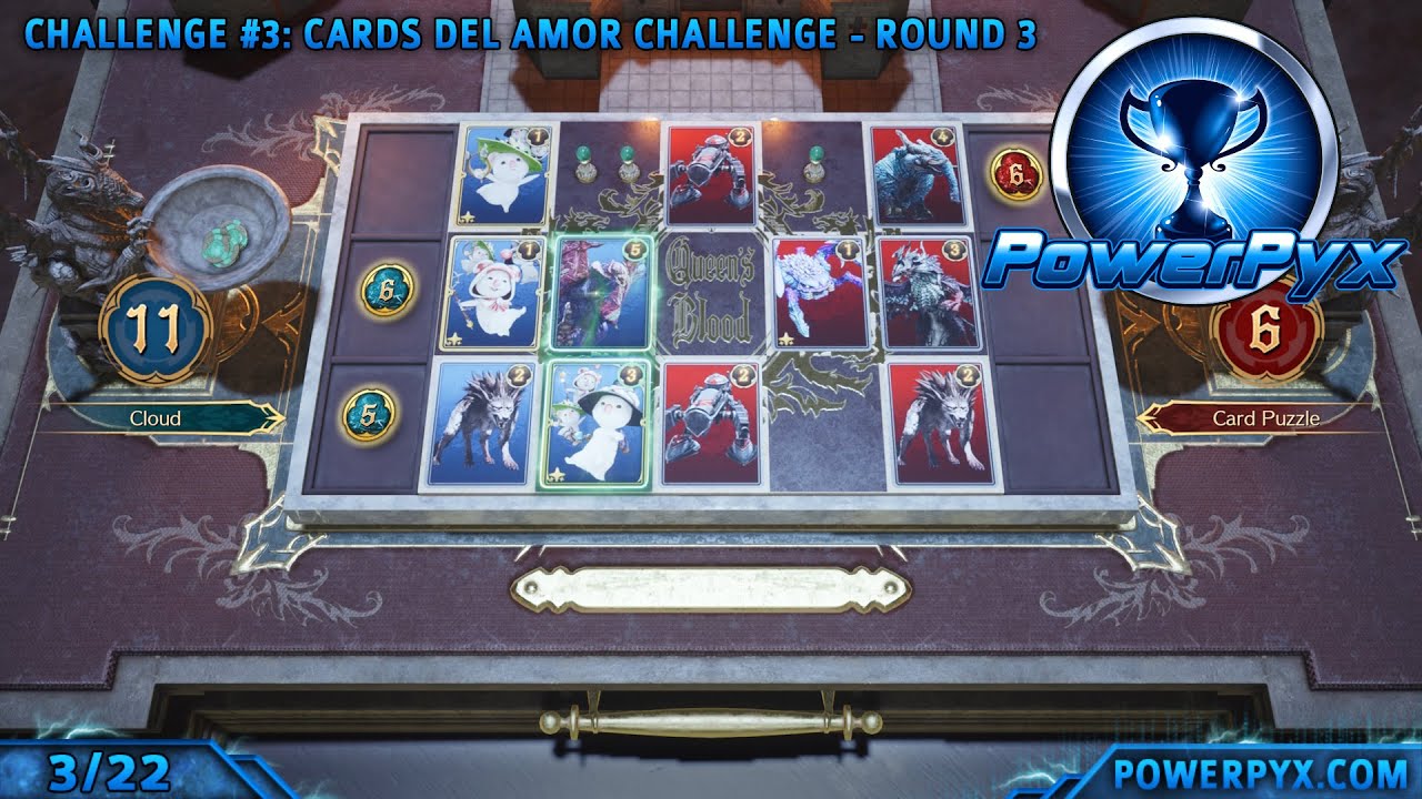 Final Fantasy 7 VII Rebirth - All Card Carnival Challenge Solutions (Card Puzzles)