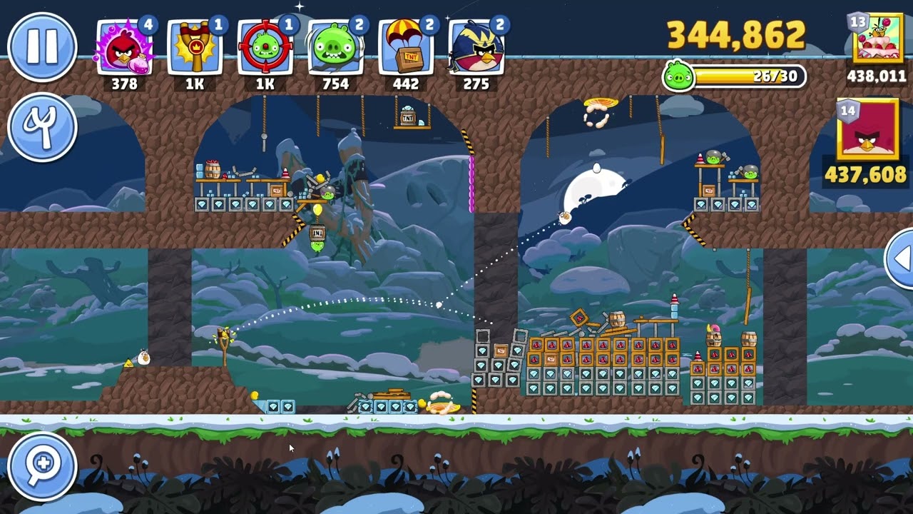 Angry Birds Friends Level 7 Tournament 1687 three stars NO POWER-UP walkthrough 2026-01-22