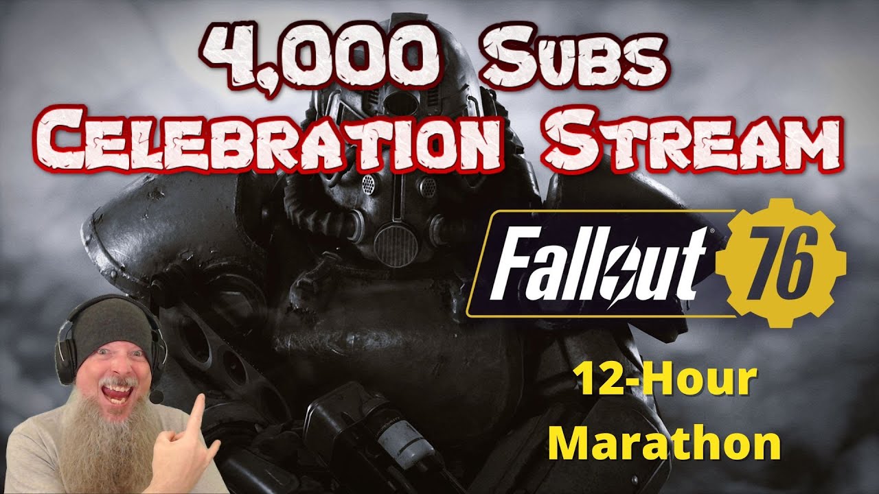 Fallout 76 Live Gameplay - First Time Playing - 4k Subs Celebration Stream