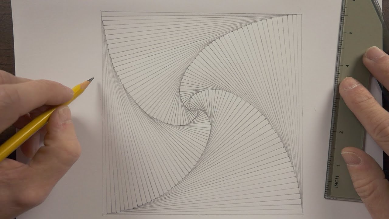 Drawing an Optical Illusion | ASMR