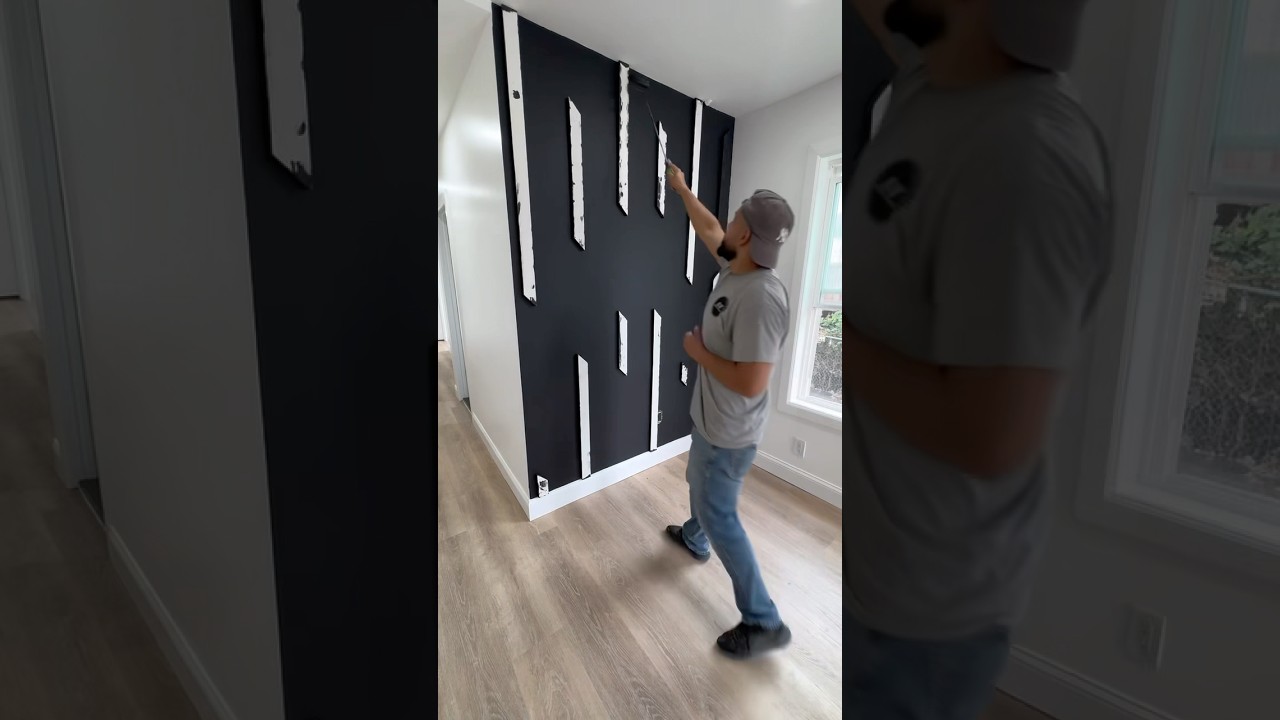 DIY custom accent wall #diy #process #woodworking #reels