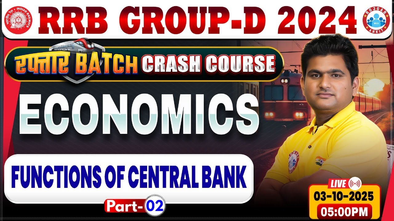 RRB Group D Economics Classes 2025 | Group D Economics Class | RRB Group D Crash Course