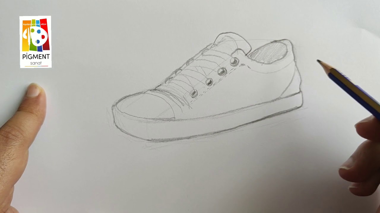 GSF Özel Yetenek Sınavlarına Hazırlık Basit Ayakkabı Çizimi, Eskiz Çizim #drawing #shoe #kolay