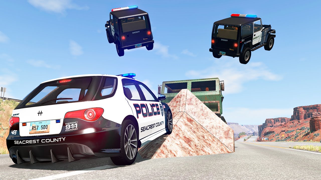Police Car Chases #28 - BeamNG DRIVE | SmashChan