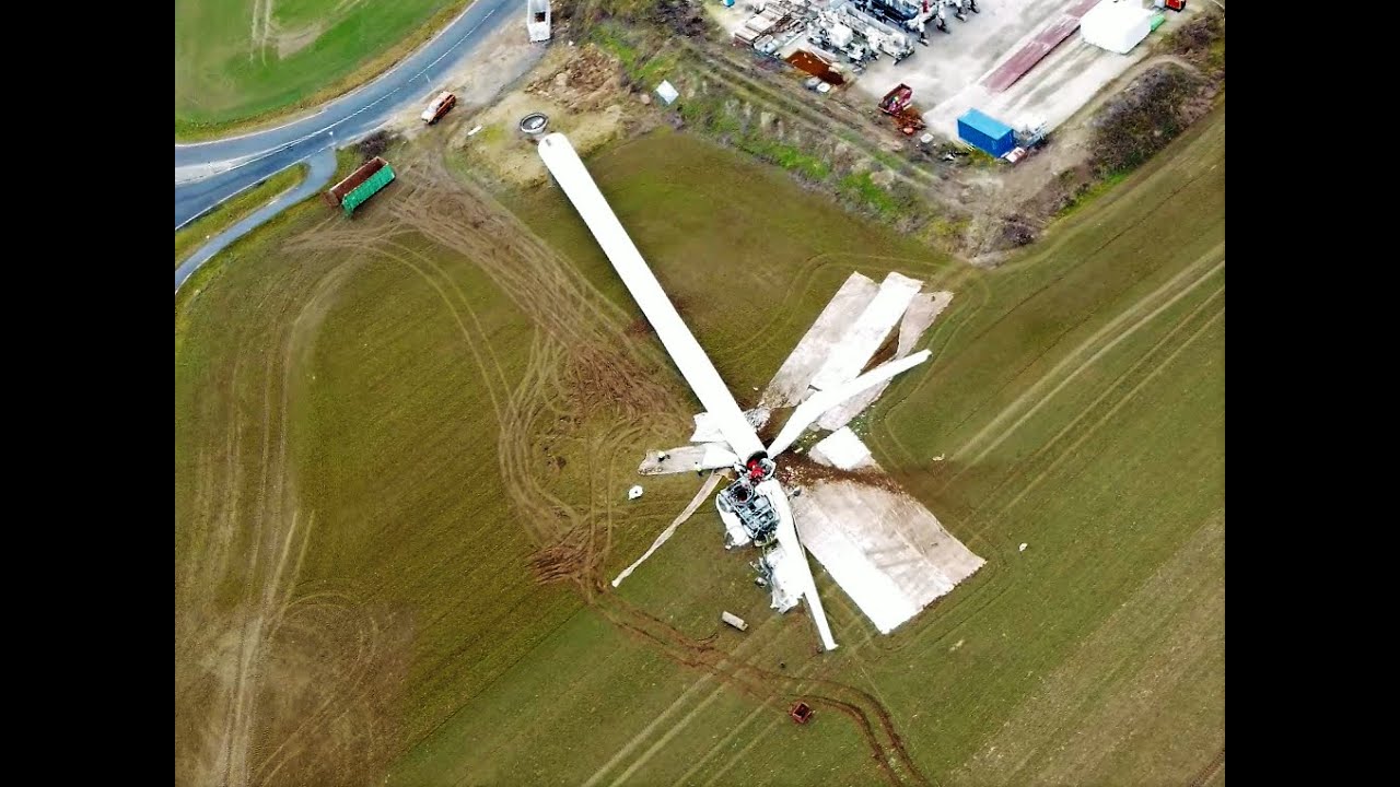 The end of the wind farm Neuruppin/Stöffin, demolition of Südwind S46/600 wind turbines part 2