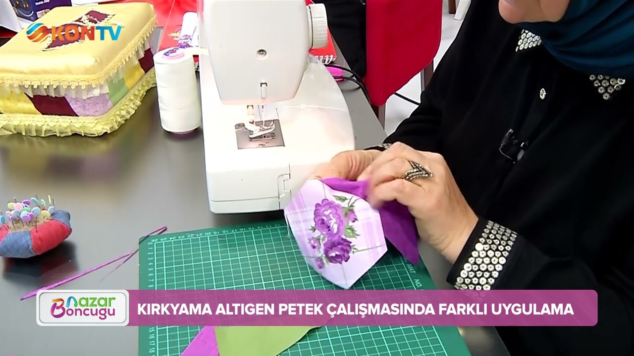 Kırkyama Petek Altıgen Çalışması - Nazar Boncuğu