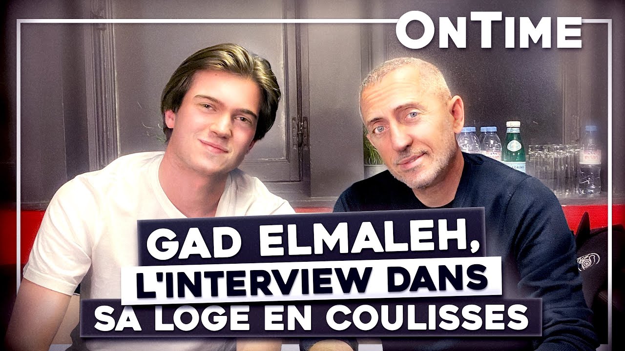 GAD ELMALEH SE CONFIE DANS SA LOGE QUELQUES MINUTES AVANT DE MONTER SUR SCÈNE