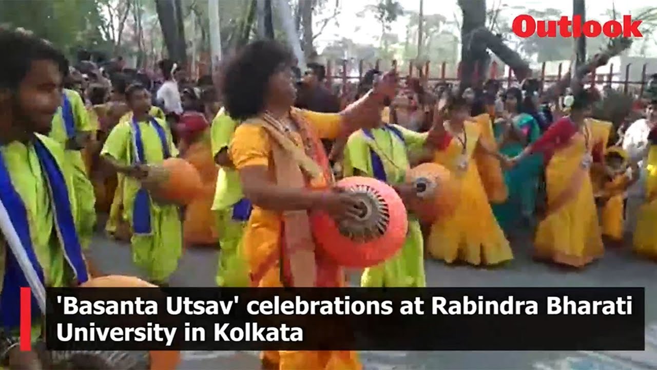 'Basanta Utsav' celebration at Rabindra Bharati University in Kolkata