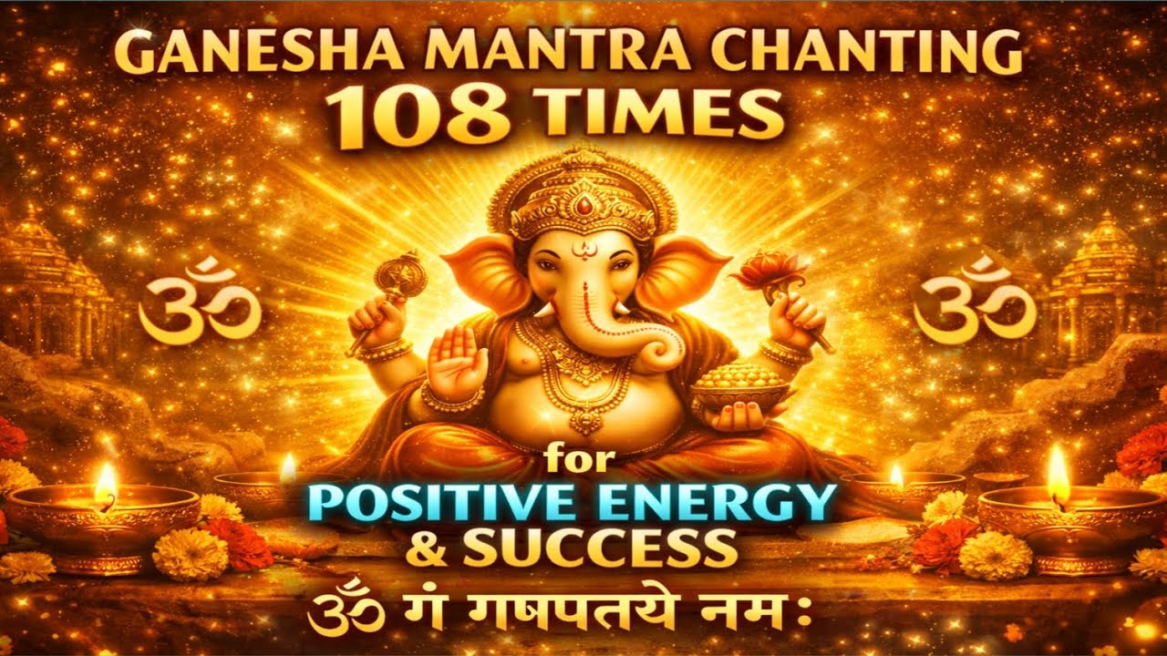 “Ganesh Mantra 108 Times 🙏 Remove All Obstacles | Positive Energy & Success”
