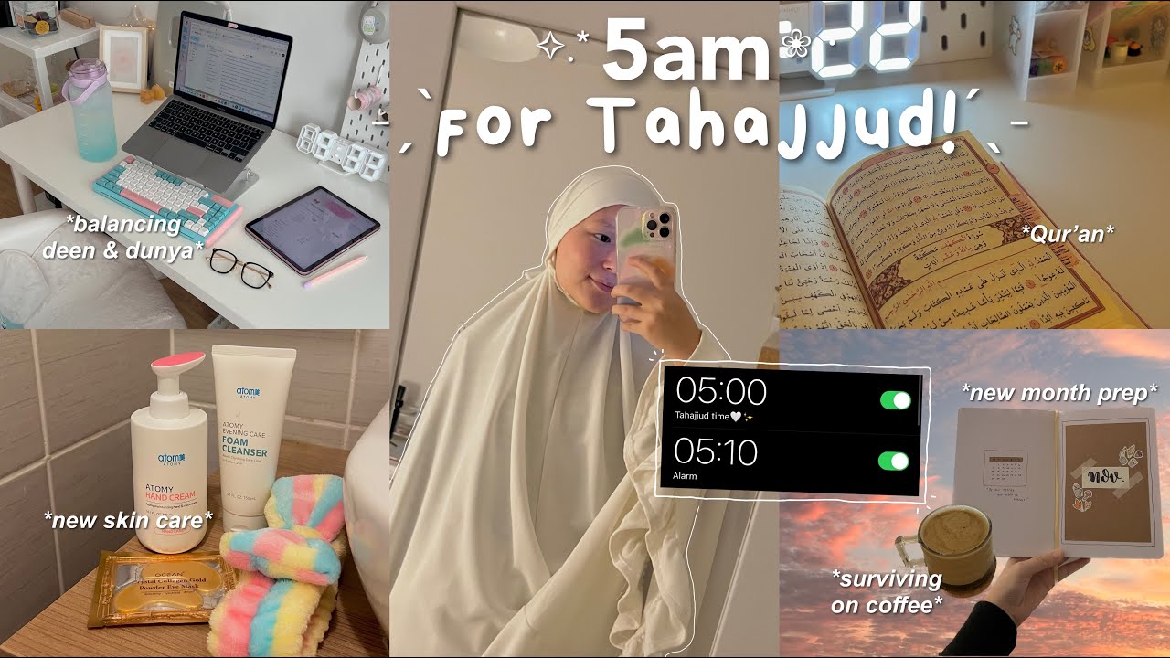 Waking up at 5AM for a week! | Finding peace in tahajjud & making it a habit🤍