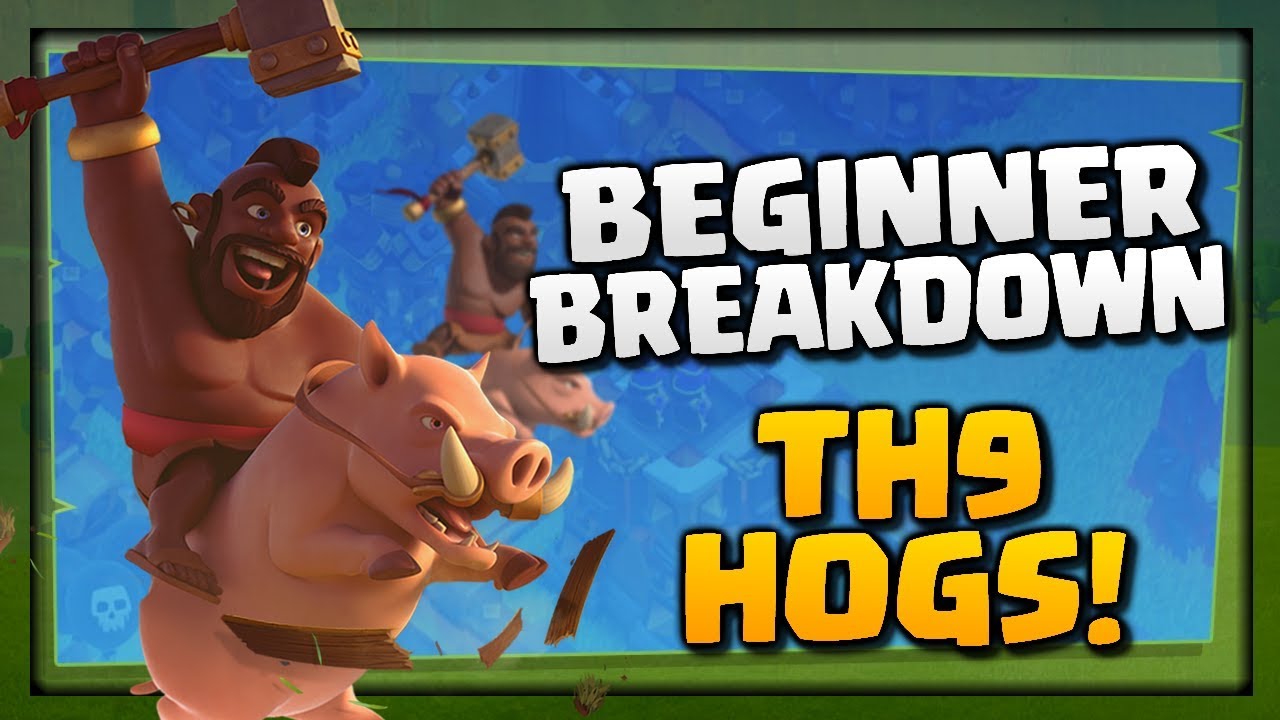 Beginner Breakdown of TH9 Hog Rider Expert Attacks | Clash of Clans Strategy Explained [2018]