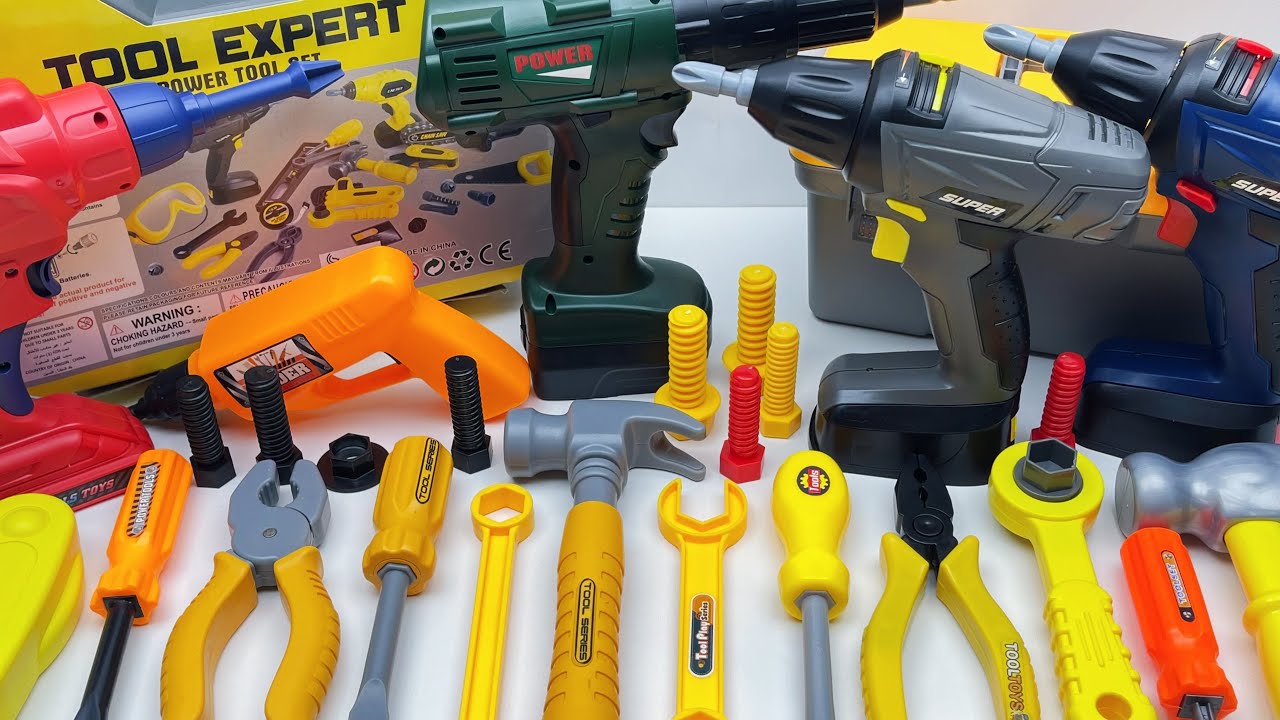 12-Minute Unboxing: A collection of professional power tools, from drills to chainsaws | toy review