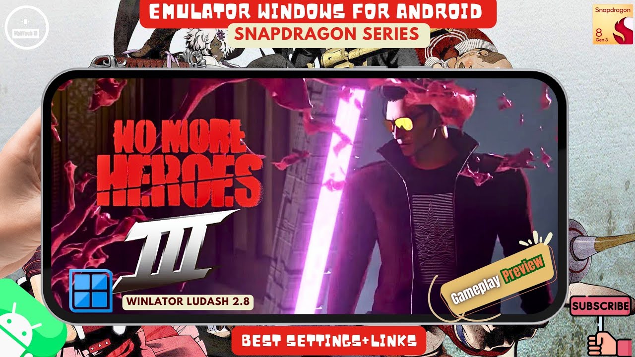 NO MORE HEROES III MAX SETTING 100FPS?? PC GAMEPLAY | WINLATOR LUDASHI (ROG PHONE 8) 