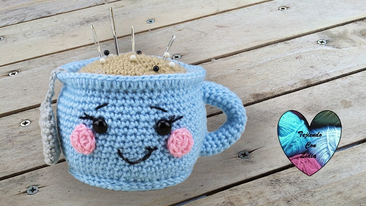 Taza de te tejida a crochet paso a paso Teje con Lidia!
