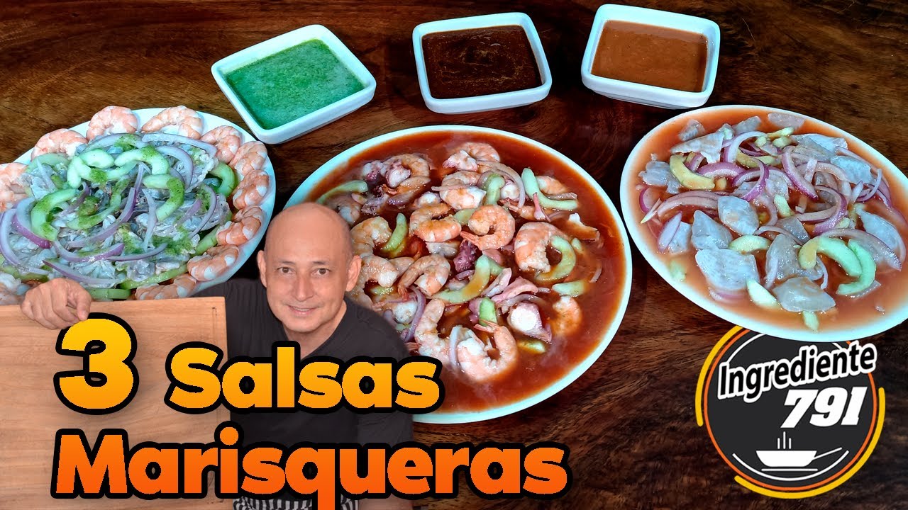 Como hacer SALSA para CAMARON y MARISCOS 3 versiones 🚀 Verde, Roja y Negra │ Ingrediente 791