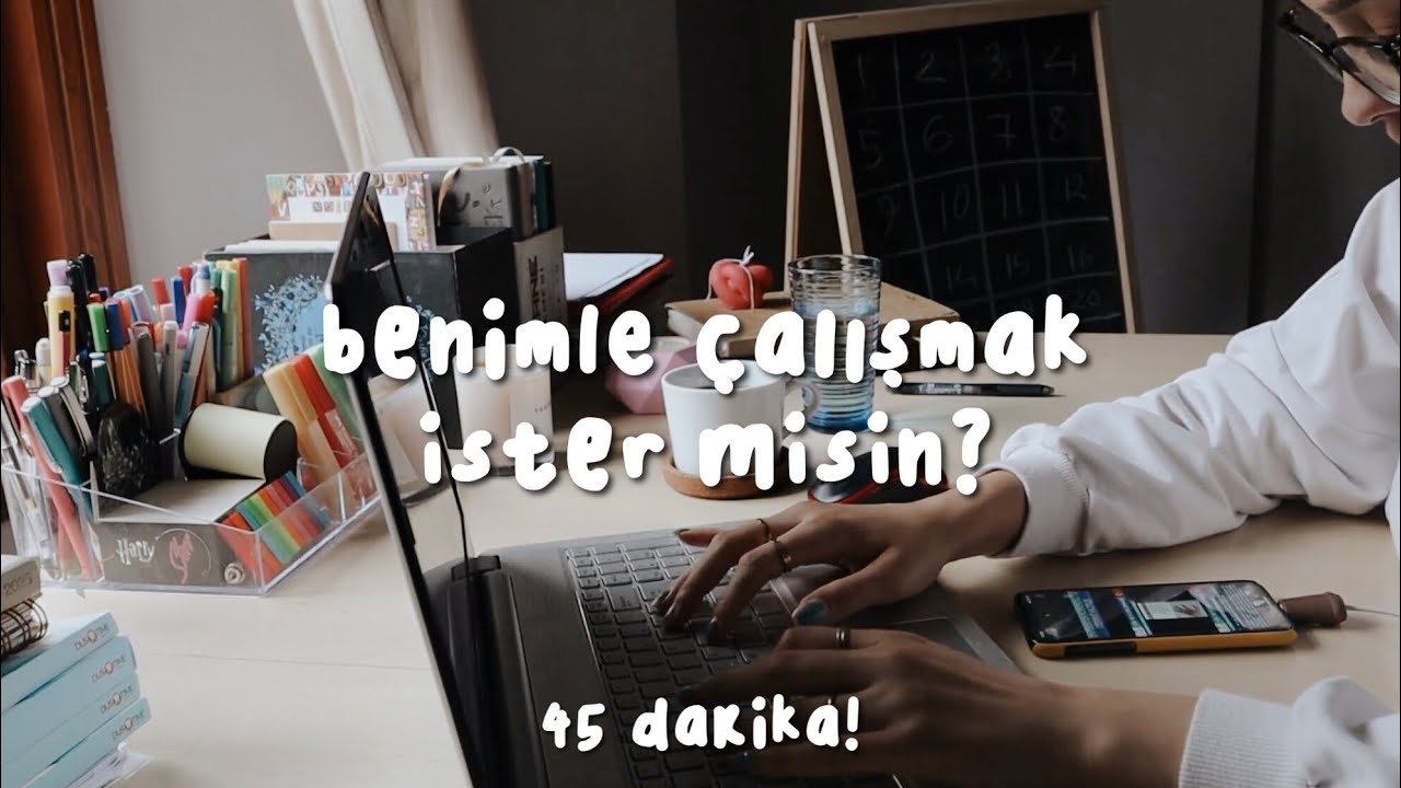 benimle 45 dakika çalışır mısın? | ortam sesli, gerçek zamanlı📚