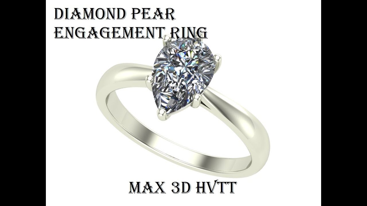 DRAW ENGAGEMENT RING DIAMON PEAR #matrix9