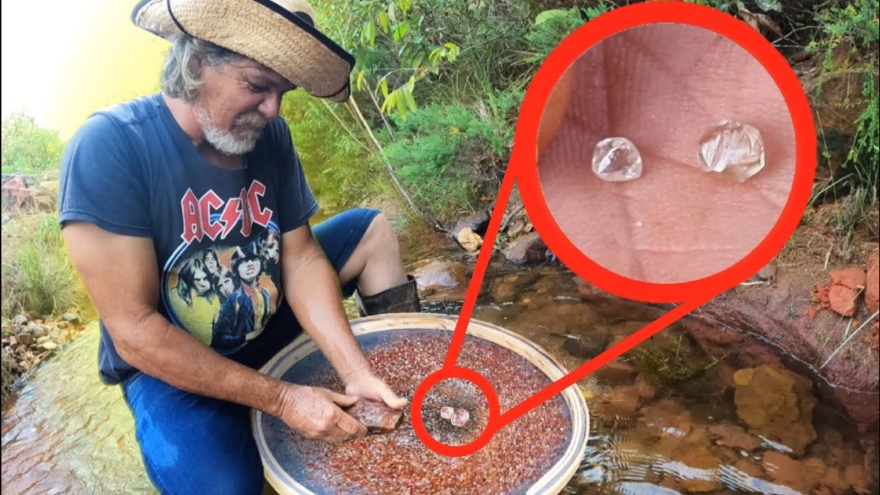 OLHA OS DIAMANTES QUE ENCONTRAMOS NO BURACO DA ROCHA