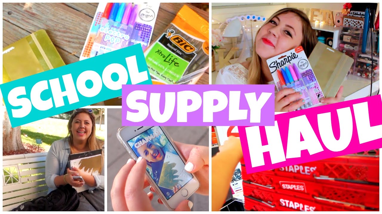 SCHOOL SUPPLIES HAUL & DIYs to Make OLD Supplies Look NEW! | Back to School 2015