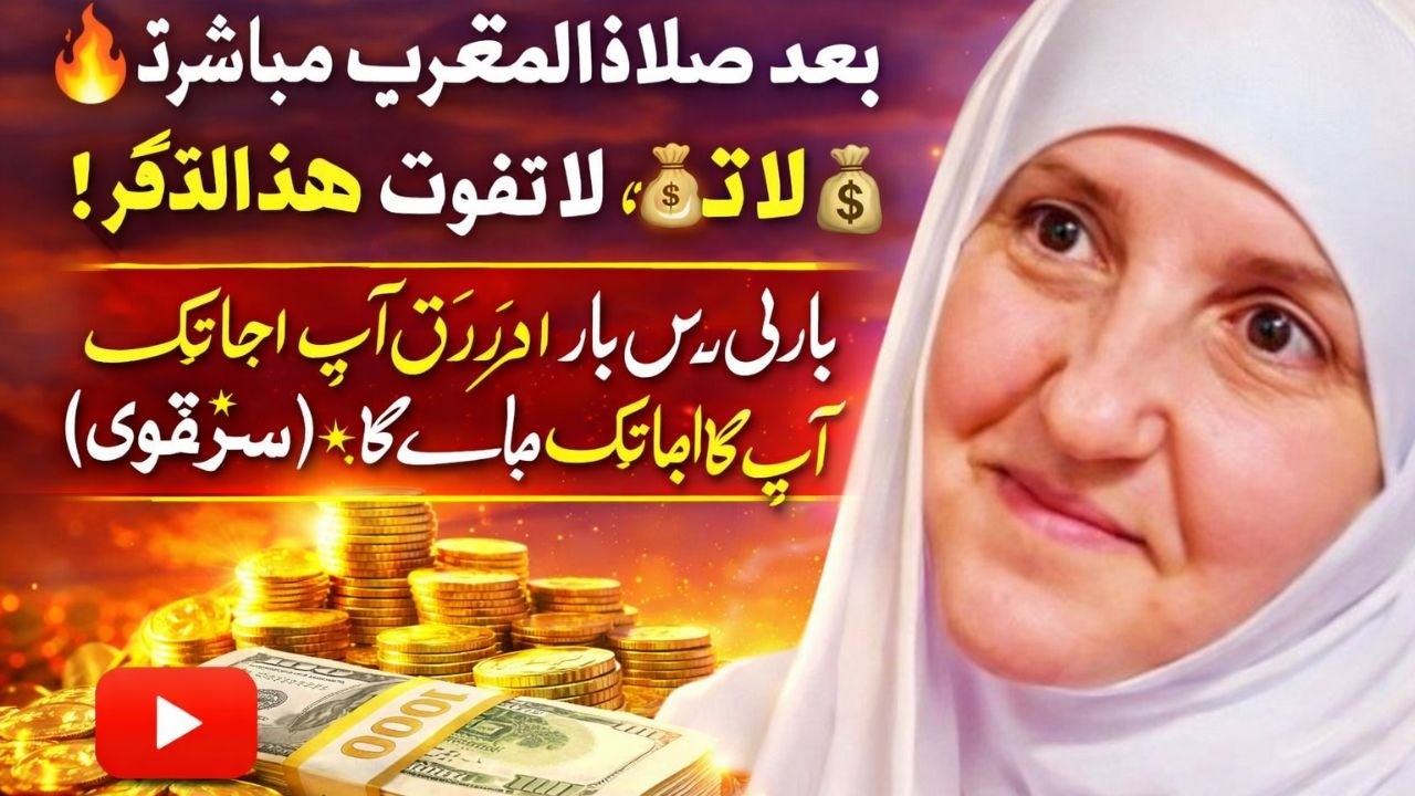 بعد صلاة المغرب مباشرةً… لا تفوّت هذا الذكر! مرة واحدة فقط… ورزقك يتغيّر بشكل مفاجئ! (سرّ قوي )