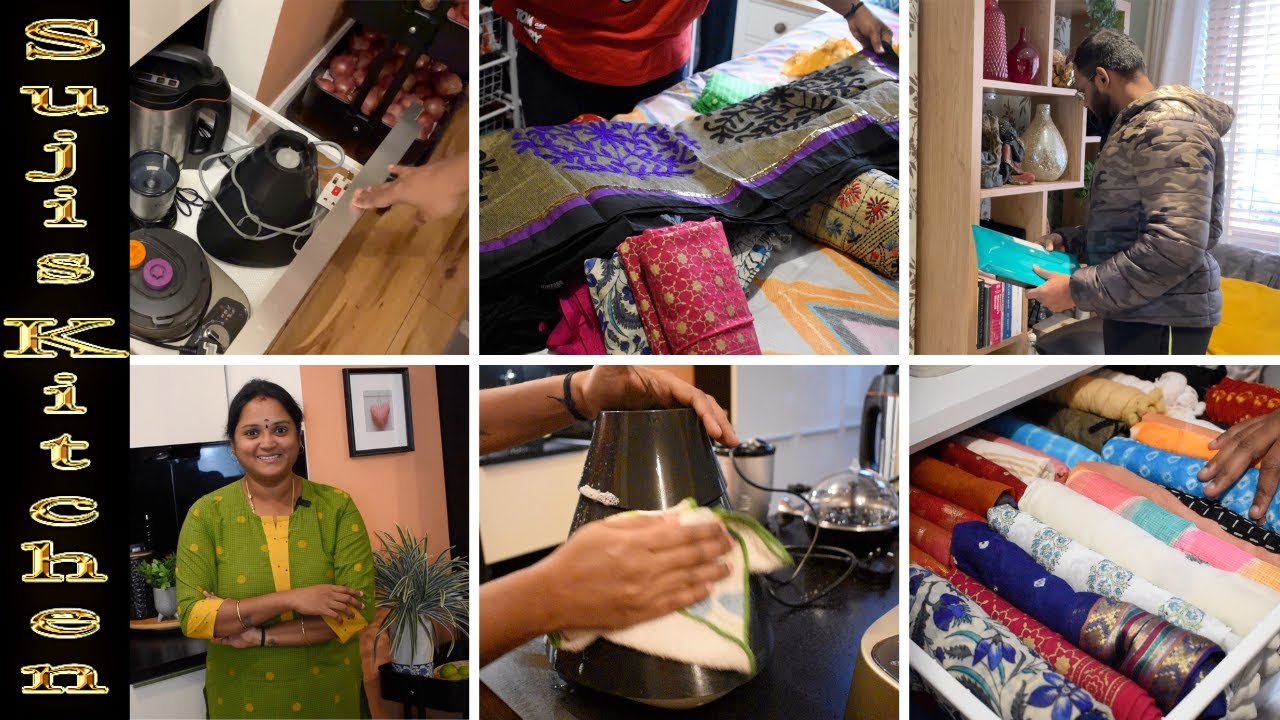 Organising wardrobe & cleaning vlog || Packing Lunch for Ram's Office|| Pongal Cleaning Vlog