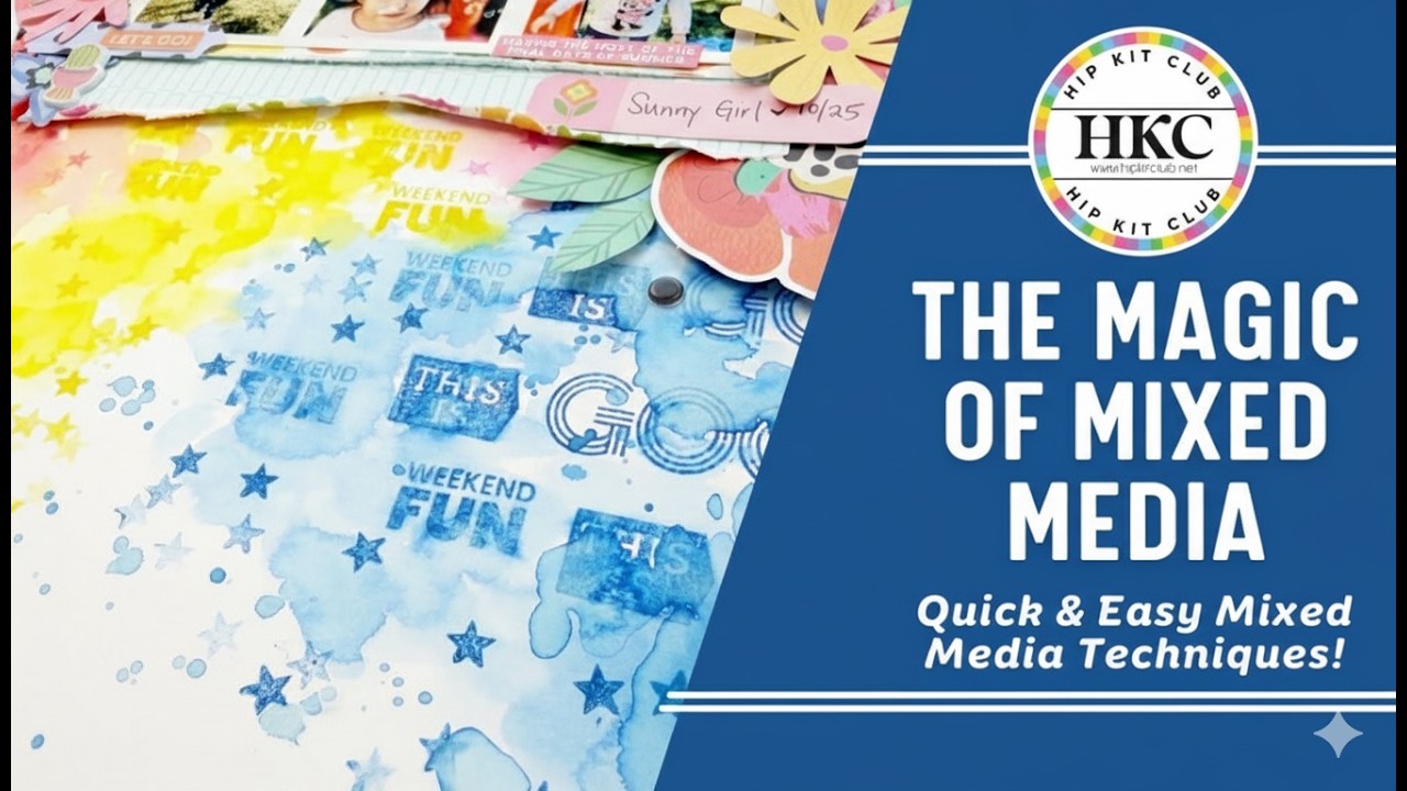 Let's stamp a mixed media background! | September 2025 Hip Kits