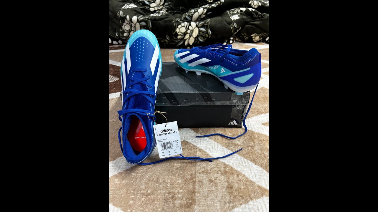 Unboxing Adidas X CRAZYFAST .3 FG football shoes | Royal Blue & White | UK10 | ADIDAS India | 4K60