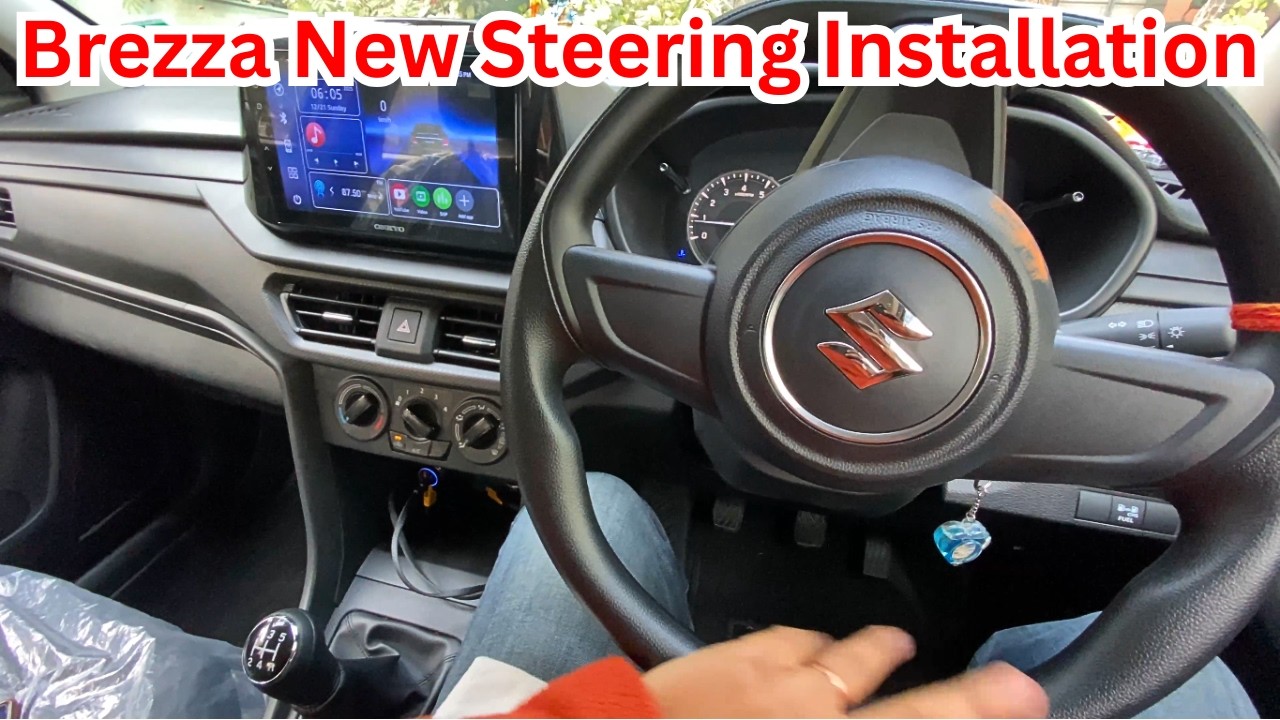 Maruti Brezza | Brezza Steering Installation | Brezza height adjustable seat |Brezza lxi driver seat