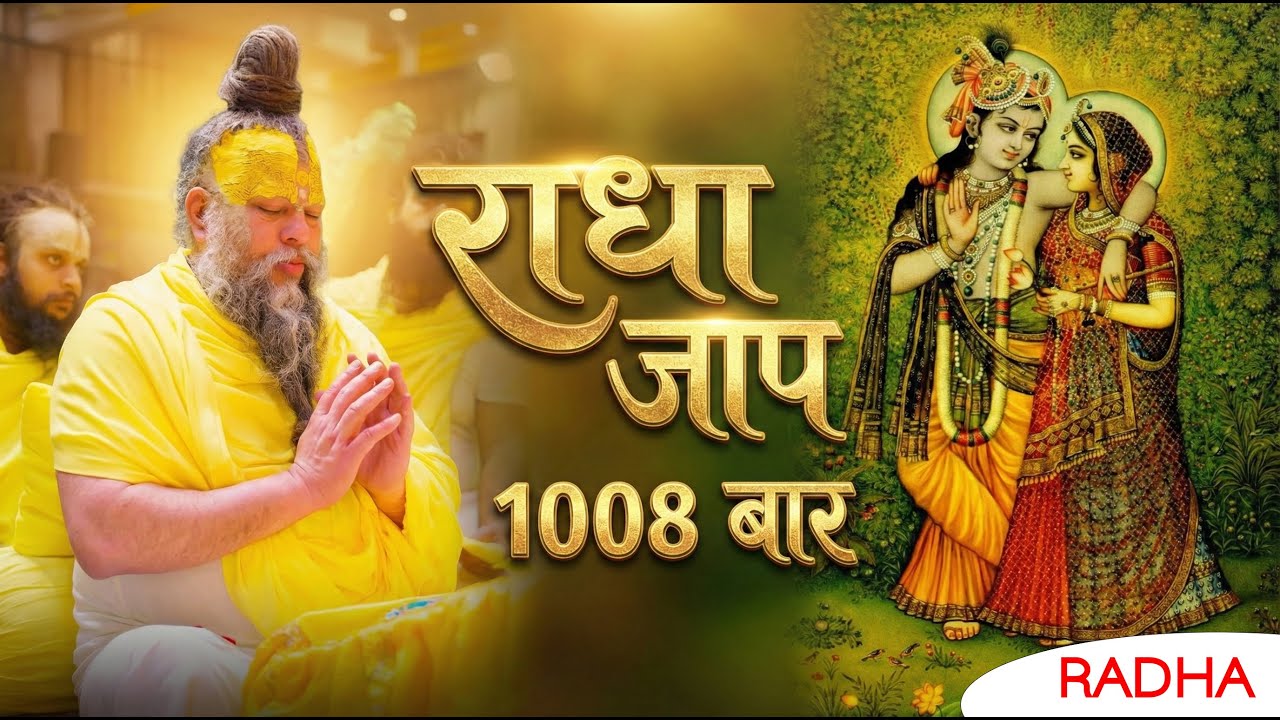 Radha Naam Jap 1008 Times | राधा नाम जाप - Divine Soulful Chanting with Healing Relaxing #radha