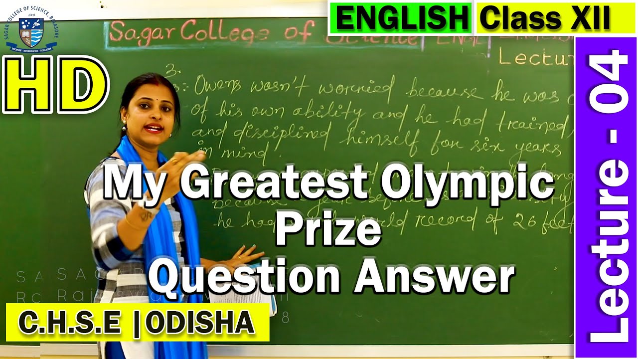 My Greatest Olympic Prize | Lecture-4 | Invitation to English -1 | Question Answers | Balasore
