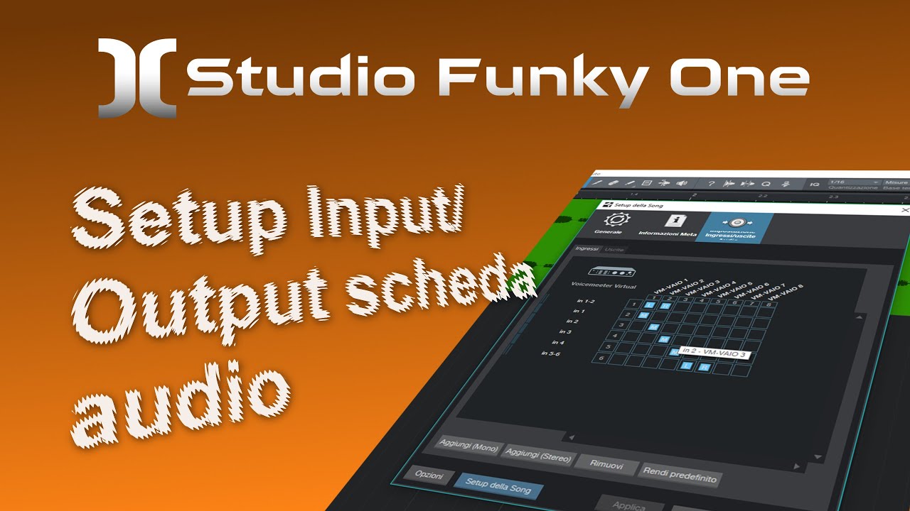 Studio One, setup Input/output scheda audio #3 (ITA)