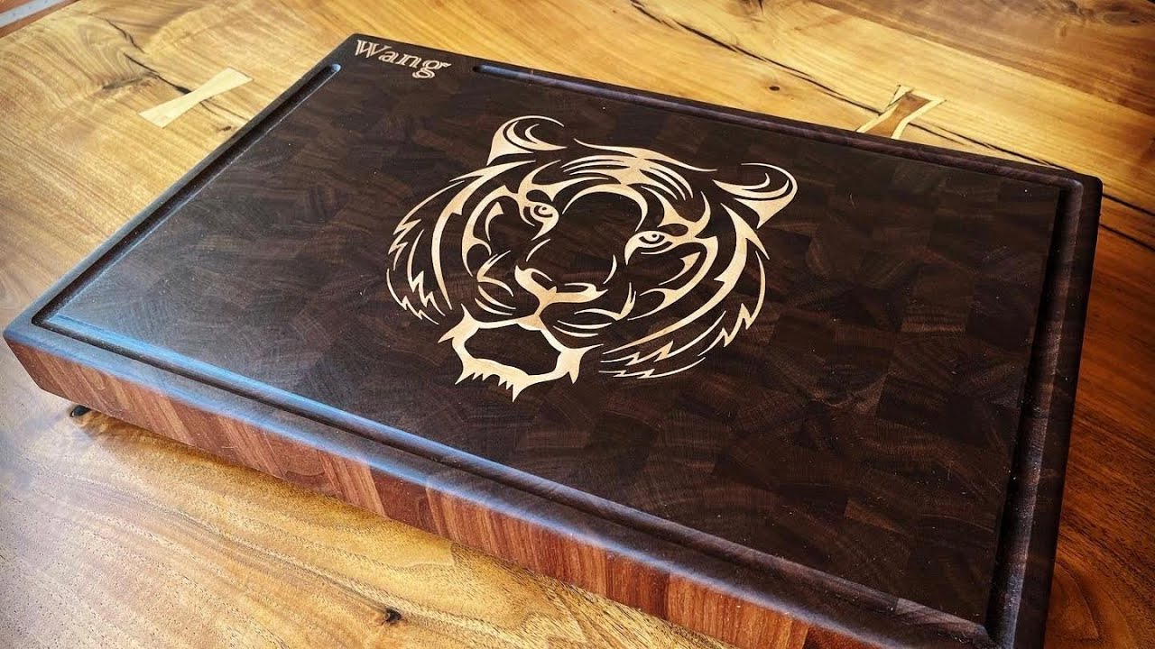 Tiger | CNC Inlay Cutting Board | Woody Woody