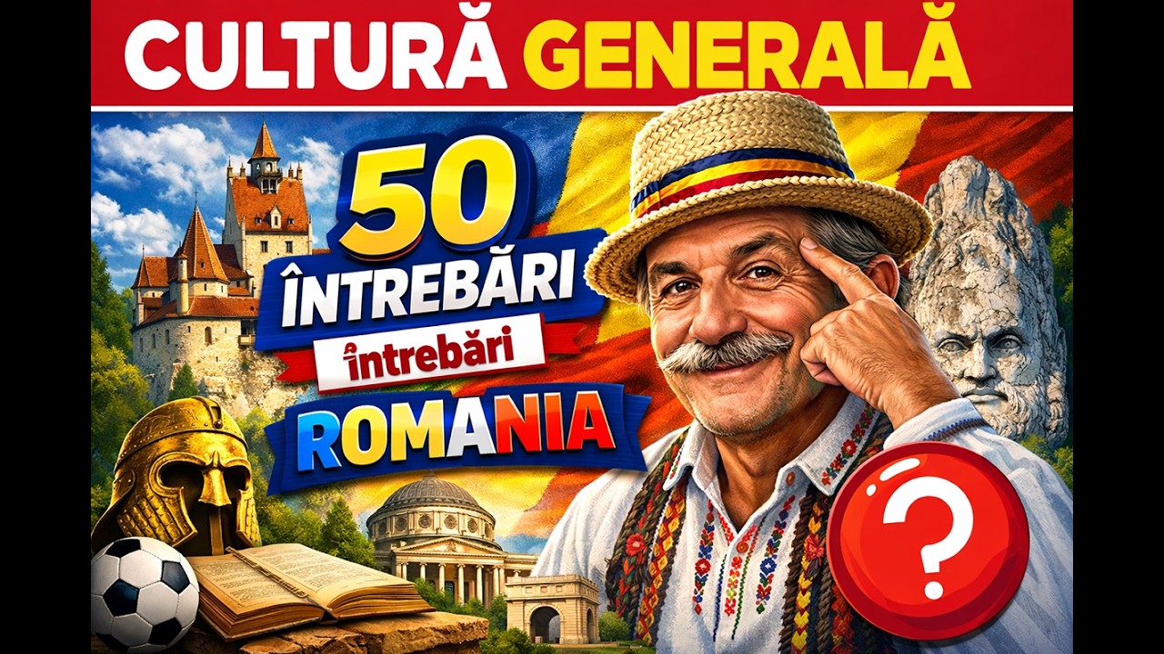 Cultura Generala despre Romania 🇷🇴 |  Quiz Greu & Distractiv despre ROMANIA