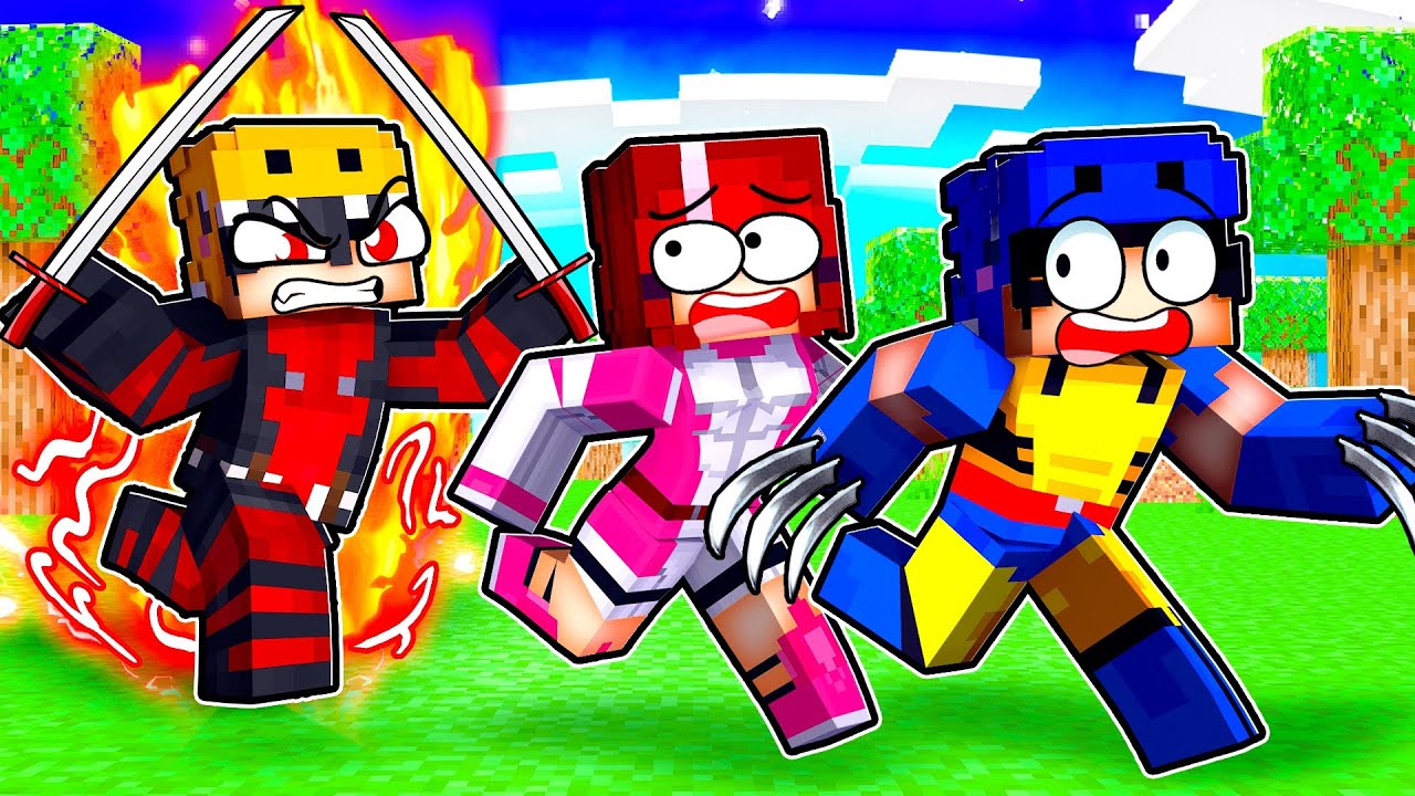 Playing as a DEADPOOL HUNTER in Minecraft!