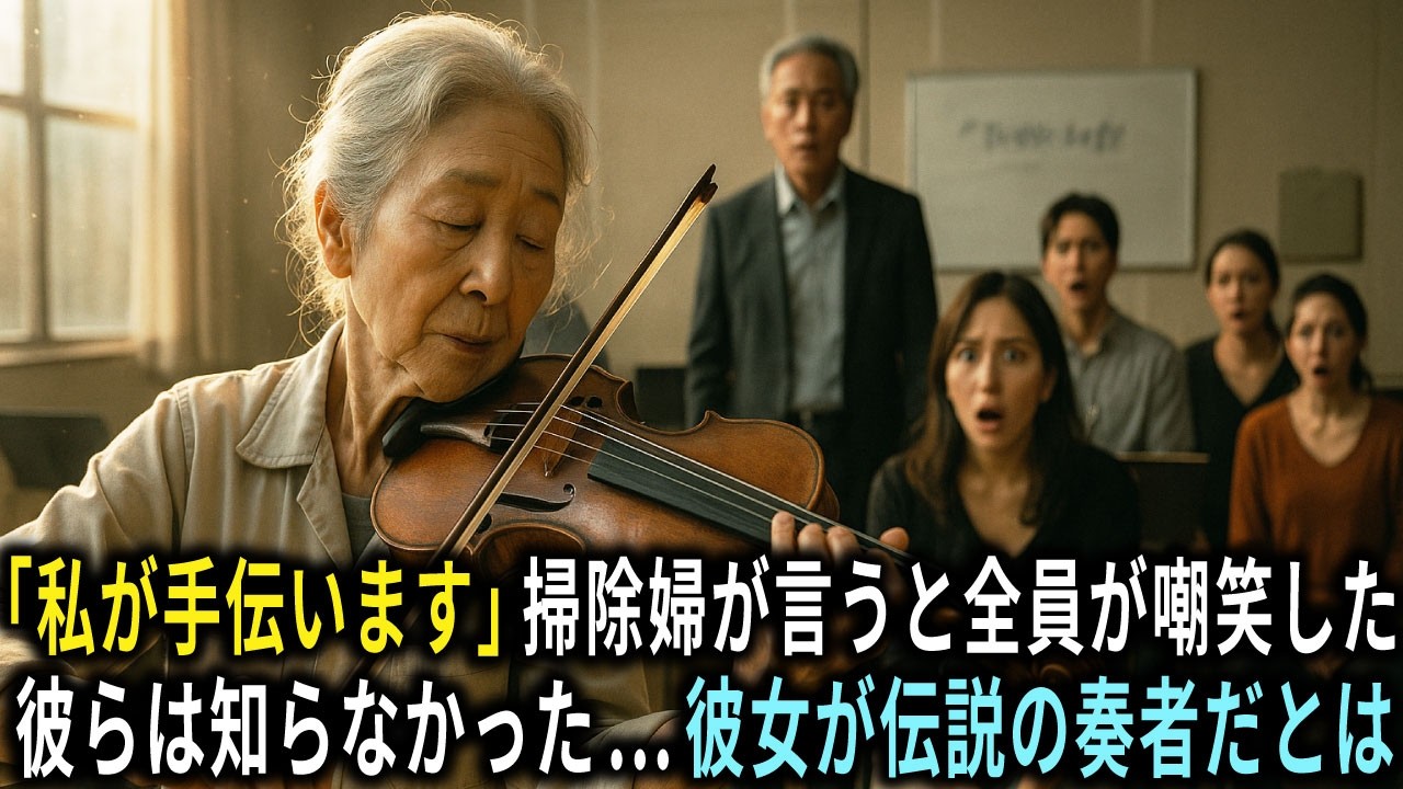 「目障りねぇ」楽団員に見下され続けた市民ホールの掃除婦。だが彼らは知らなかった...彼女が伝説の奏者だとはーー。