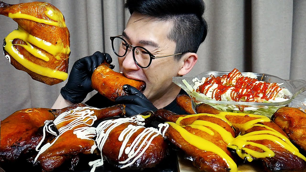 MUKBANG 6개에 이 가격 실화..? 자이언트닭다리(Giant chicken)먹방