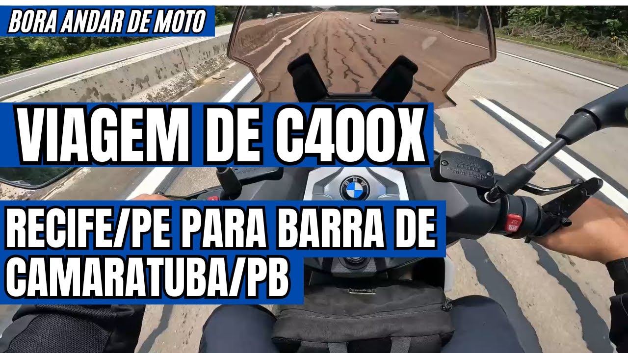 De Recife à Barra de Camaratuba de BMW C400X — Consumo, estrada e experiência com garupa!
