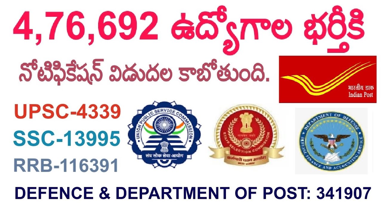 UPCOMING CENTRAL GOVERNMENT NOTIFICATION UPDATES\\ NO OD POSTS: 476692\\