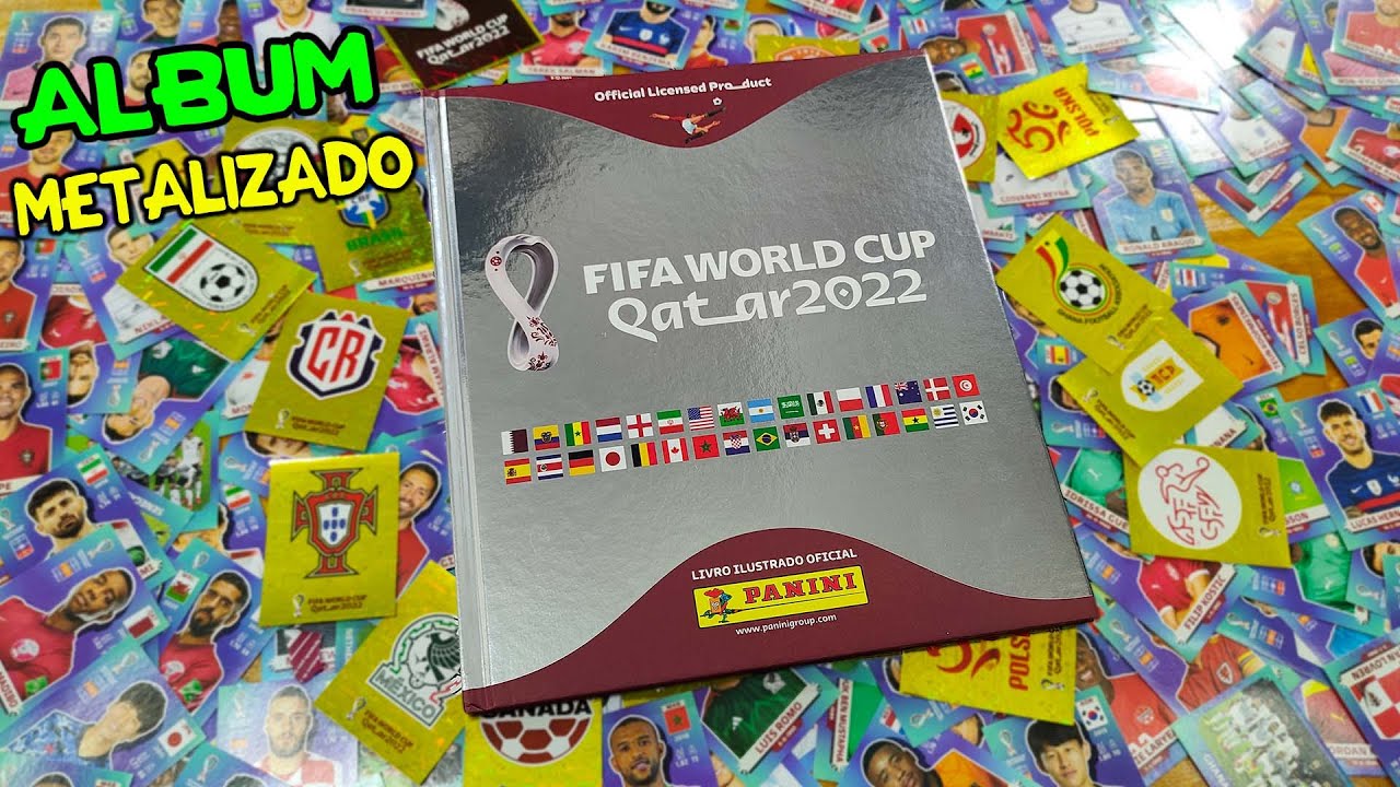 KIT ÁLBUM CAPA DURA METALIZADO COPA DO MUNDO QATAR 2022 - ÁLBUM PRATA UNBOXING