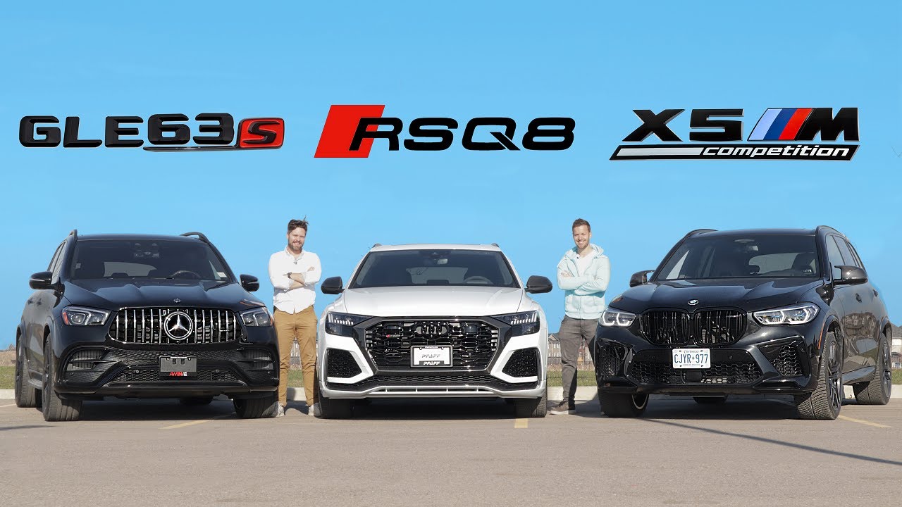 2021 Mercedes-AMG GLE 63 S vs Audi RSQ8 vs BMW X5M Competition // Battle Of The Super SUVs