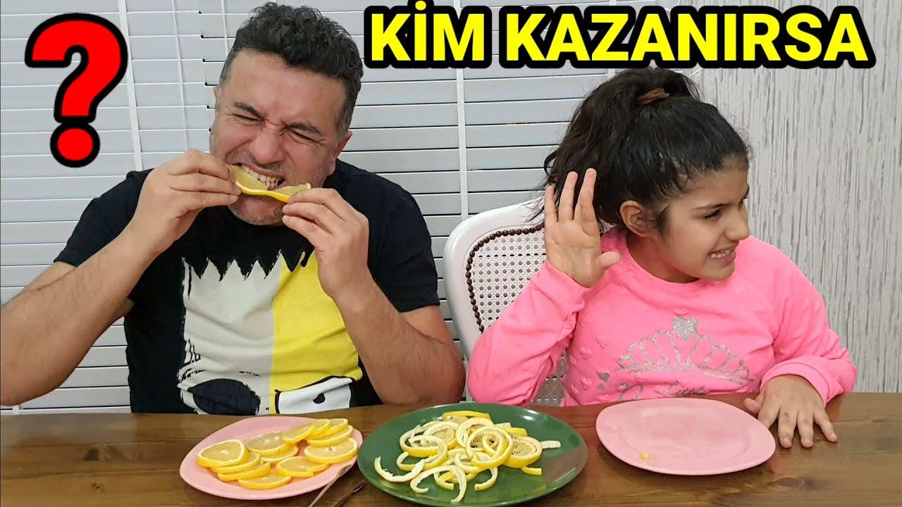 EKŞİ LİMON ÇOK YİYEN KAZANIR LİMON YEME YARIŞMASI