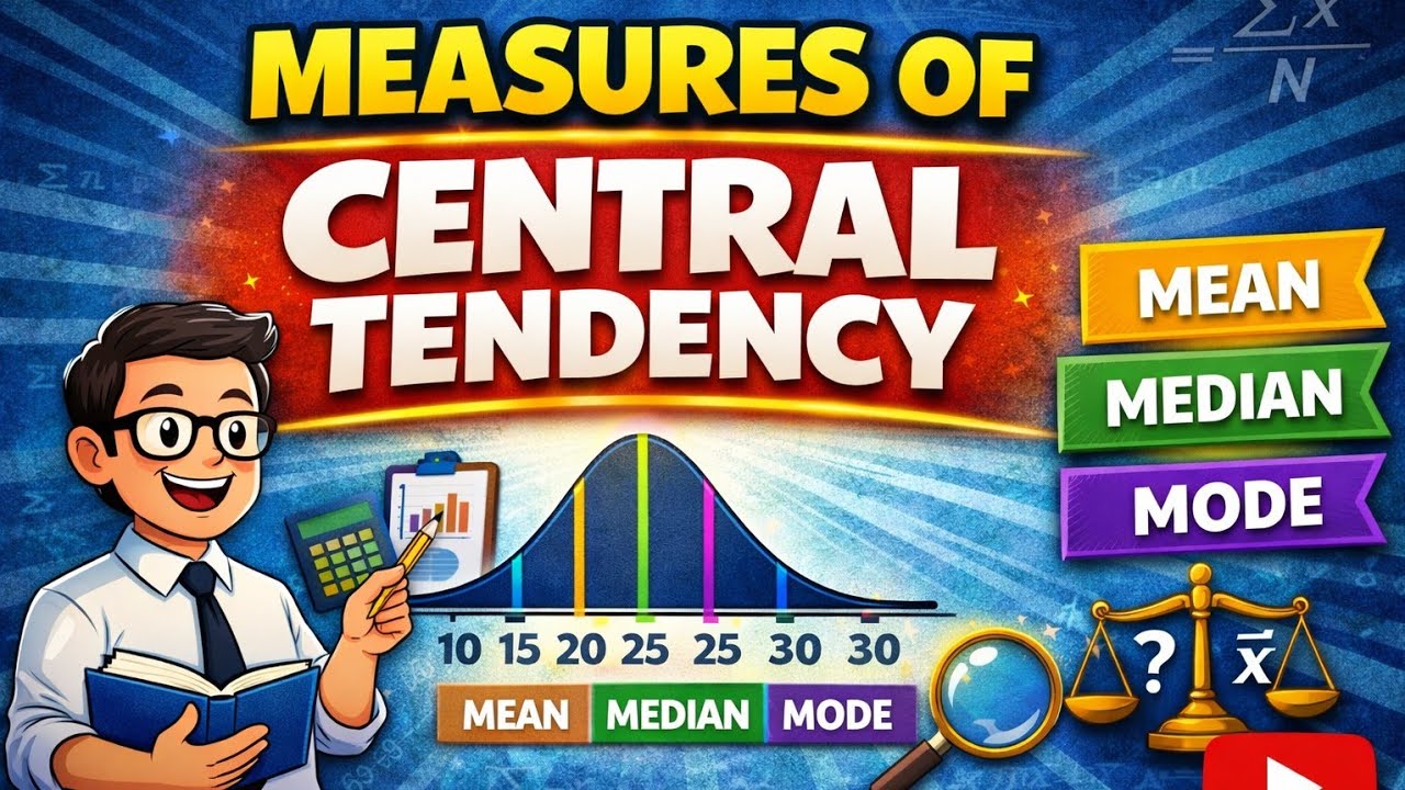 المحاضرة 1 في الإحصاء | Measures of Central Tendency | مقاييس النزعة المركزية | #تالتة_كلية_تمريض 📈