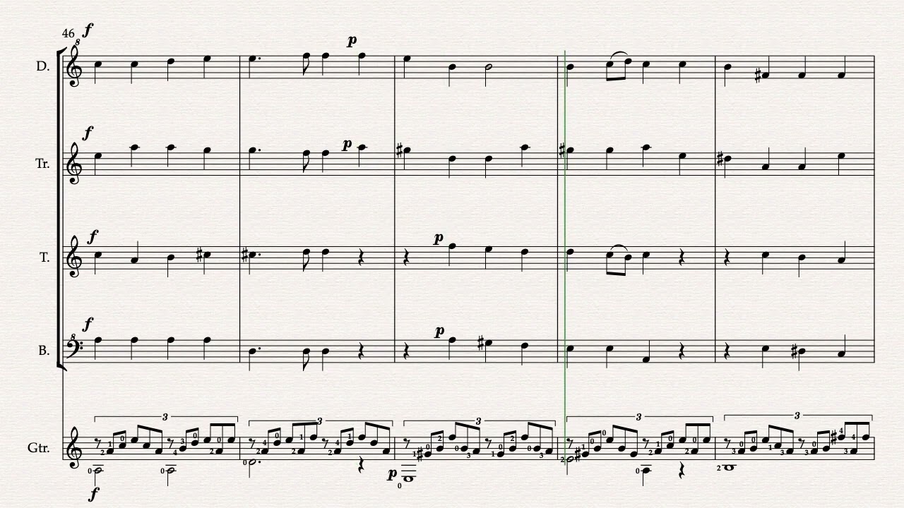 Cantique de Jean Racine by Gabriel Fauré (for recorder ensemble and guitar)