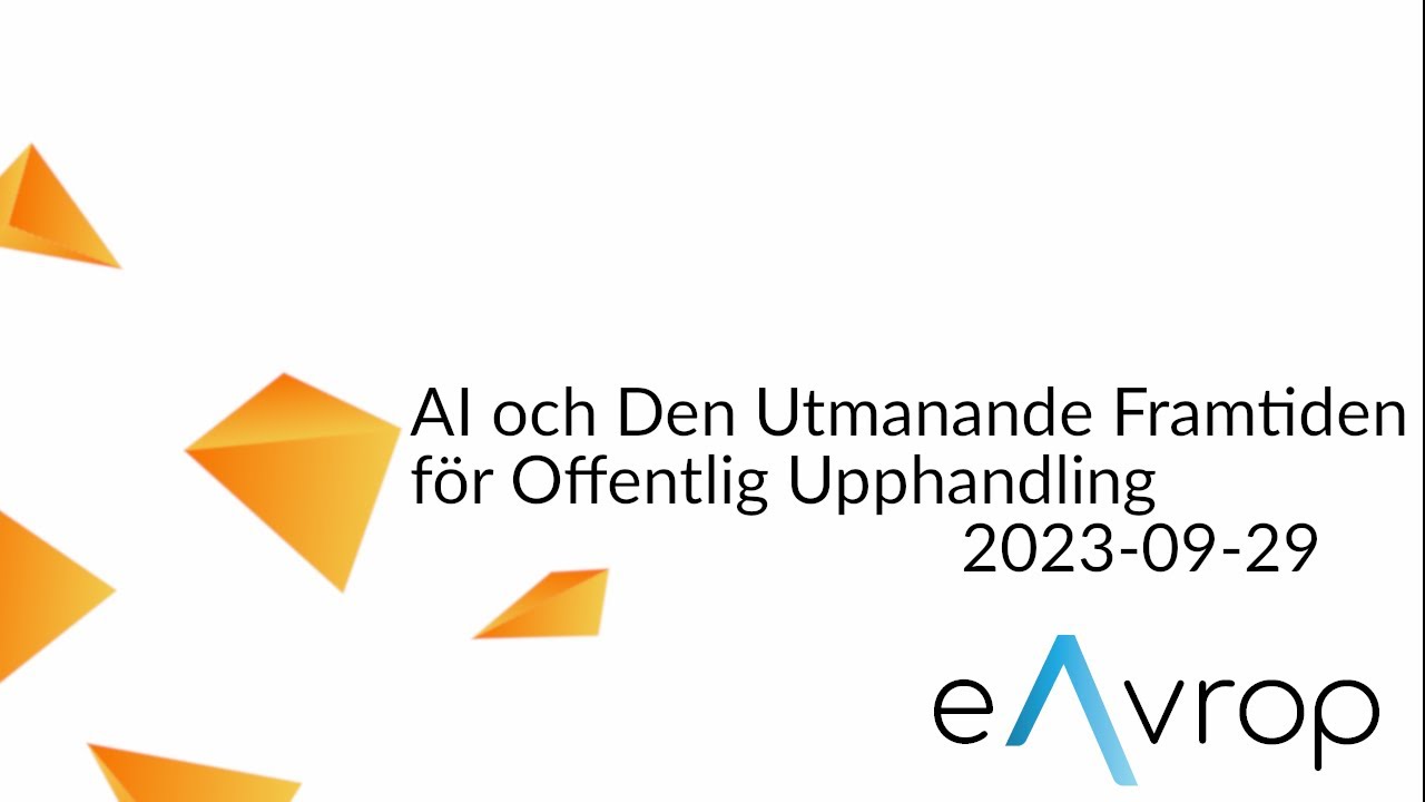 AI och Den Utmanande Framtiden för Offentlig Upphandling