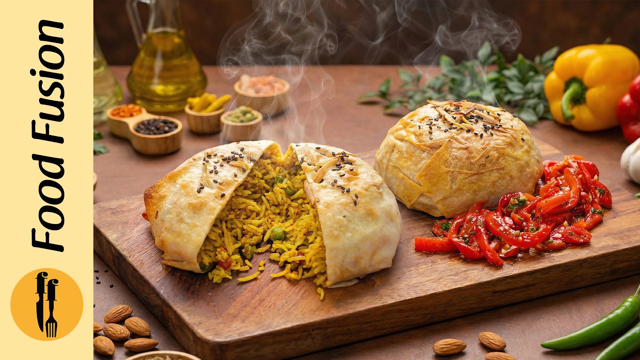 Crispy Ouzi Pockets with Turkish Roasted Bell Pepper Salad Ramzan Special Recipe By Food Fusion