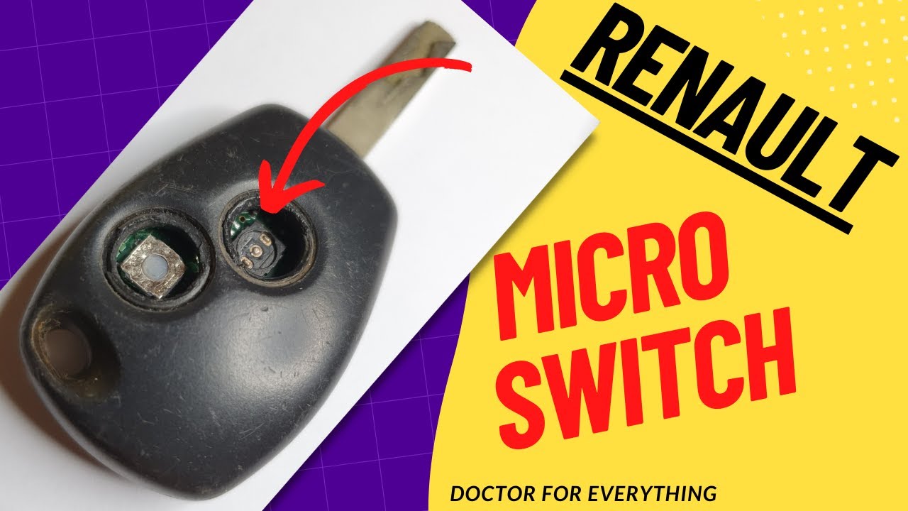How To Change a Micro Switch Without Soldering (Renault key), Change Battery